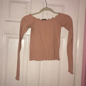 Pink off the shoulder